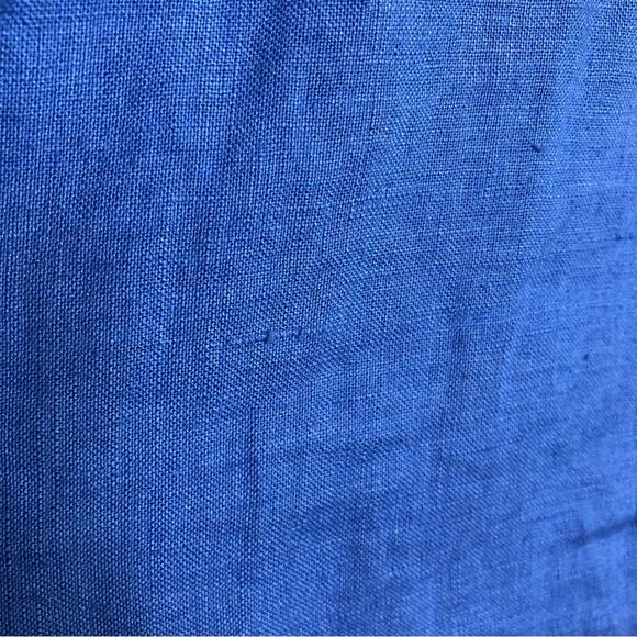 Zyga Lin'n Laundry bright blue linen button down top size FR 42 or US Large - Picture 11 of 14